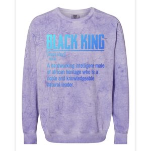 African Pride Black History Month Black King Definition Cute Gift Colorblast Crewneck Sweatshirt