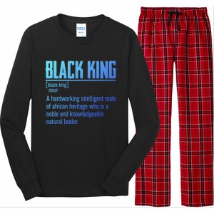 African Pride Black History Month Black King Definition Cute Gift Long Sleeve Pajama Set