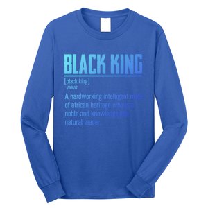 African Pride Black History Month Black King Definition Cute Gift Long Sleeve Shirt