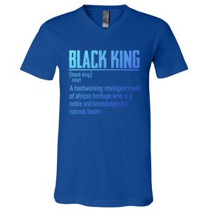 African Pride Black History Month Black King Definition Cute Gift V-Neck T-Shirt