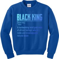 African Pride Black History Month Black King Definition Cute Gift Kids Sweatshirt