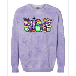 A Prickly Bunch Colorblast Crewneck Sweatshirt