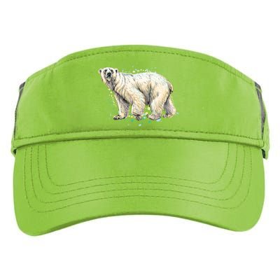 Abstract Polar Bear From A Splash Adult Drive Performance Visor