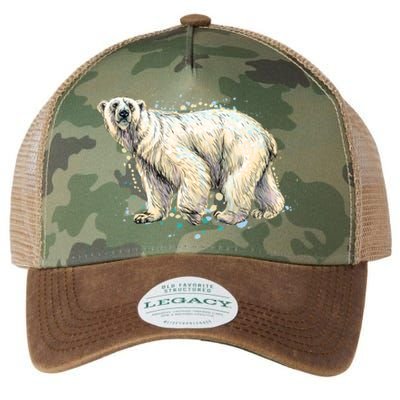 Abstract Polar Bear From A Splash Legacy Tie Dye Trucker Hat