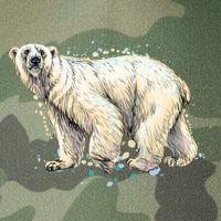 Abstract Polar Bear From A Splash Legacy Tie Dye Trucker Hat