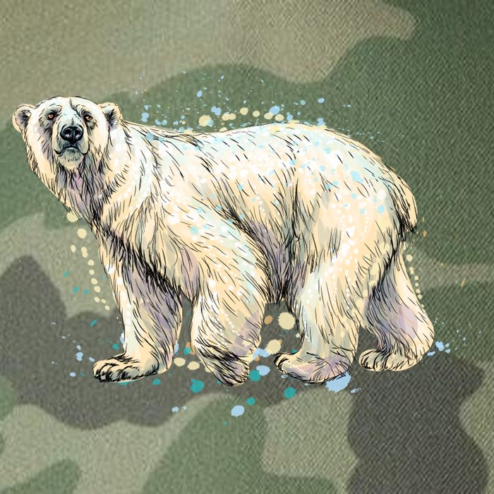 Abstract Polar Bear From A Splash Legacy Tie Dye Trucker Hat