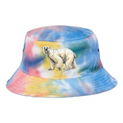 Abstract Polar Bear From A Splash Tie Dye Newport Bucket Hat