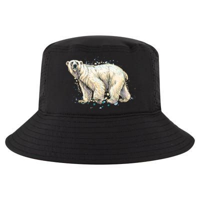 Abstract Polar Bear From A Splash Cool Comfort Performance Bucket Hat