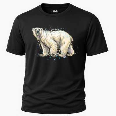 Abstract Polar Bear From A Splash Performance Shirt