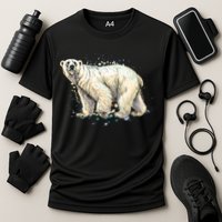 Abstract Polar Bear From A Splash Performance Shirt