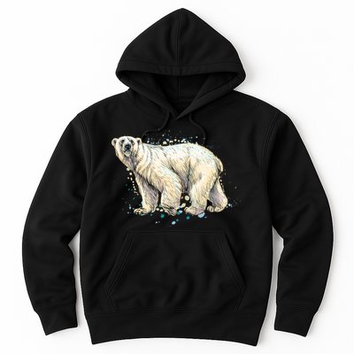 Abstract Polar Bear From A Splash Hoodie