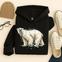 Abstract Polar Bear From A Splash Hoodie