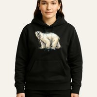 Abstract Polar Bear From A Splash Hoodie