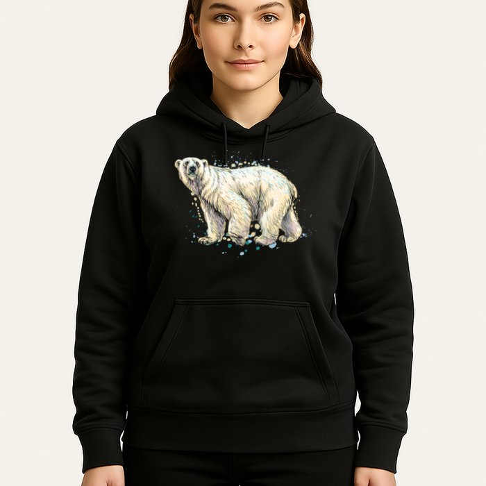 Abstract Polar Bear From A Splash Hoodie