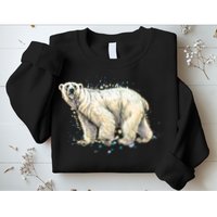 Abstract Polar Bear From A Splash Sweatshirt