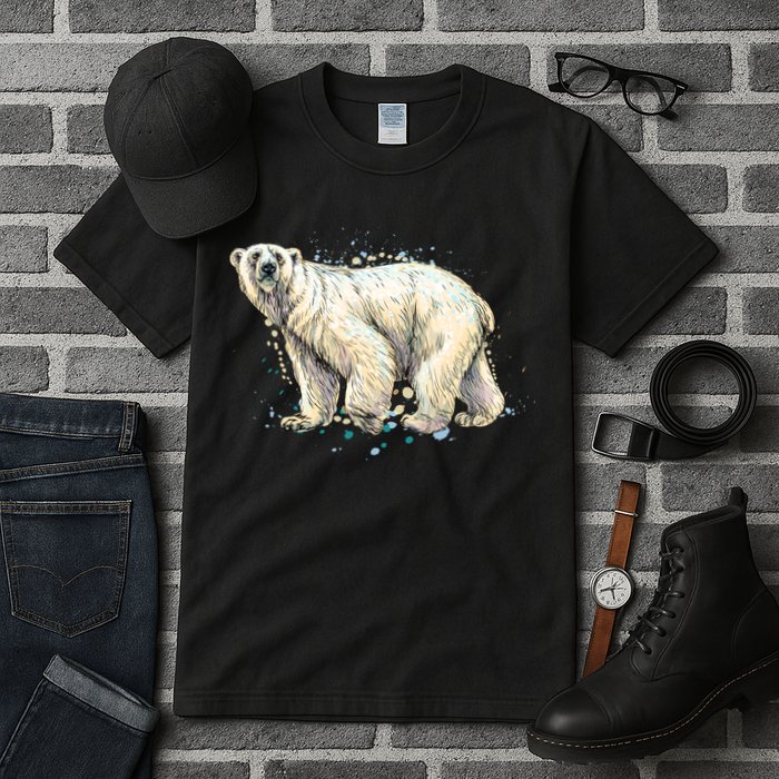 Abstract Polar Bear From A Splash Tall T-Shirt