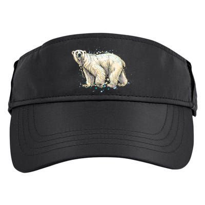 Abstract Polar Bear From A Splash Adult Drive Performance Visor