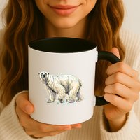 Abstract Polar Bear From A Splash Mug