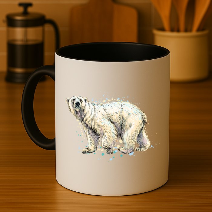 Abstract Polar Bear From A Splash Mug