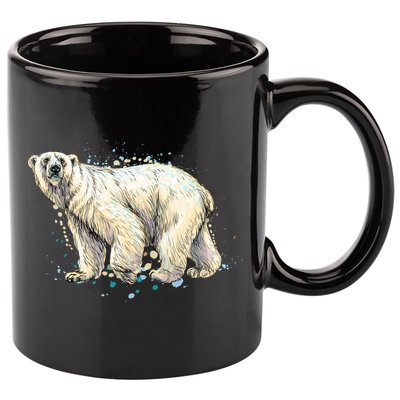 Abstract Polar Bear From A Splash 11oz C Handle Ceramic Mug