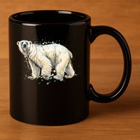 Abstract Polar Bear From A Splash 11oz C Handle Ceramic Mug