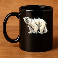 Abstract Polar Bear From A Splash 11oz C Handle Ceramic Mug