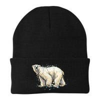 Abstract Polar Bear From A Splash Beanie