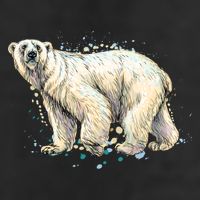 Abstract Polar Bear From A Splash Beanie