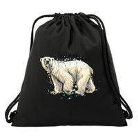 Abstract Polar Bear From A Splash Drawstring Bag