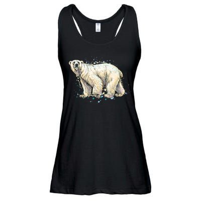 Abstract Polar Bear From A Splash Ladies Essential Flowy Tank