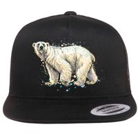 Abstract Polar Bear From A Splash Flatbill Hat