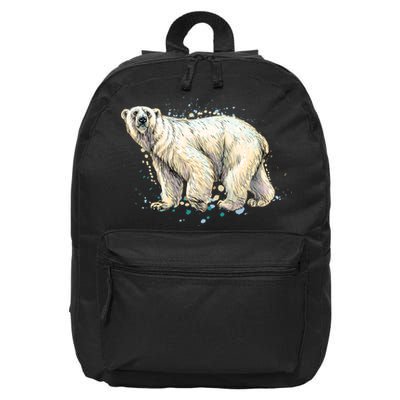 Abstract Polar Bear From A Splash 16 in Basic Backpack