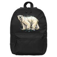 Abstract Polar Bear From A Splash 16 in Basic Backpack
