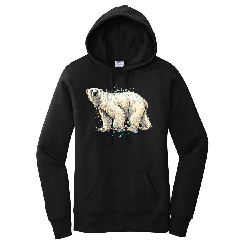 Abstract Polar Bear From A Splash Women's Pullover Hoodie