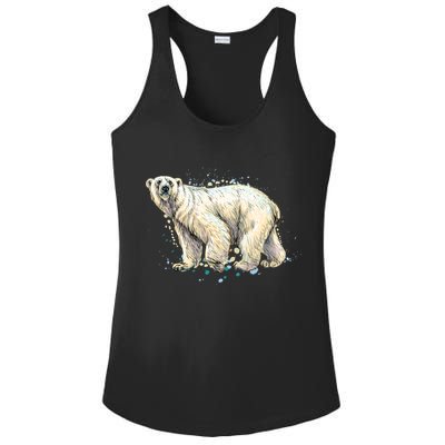 Abstract Polar Bear From A Splash Ladies PosiCharge Competitor Racerback Tank
