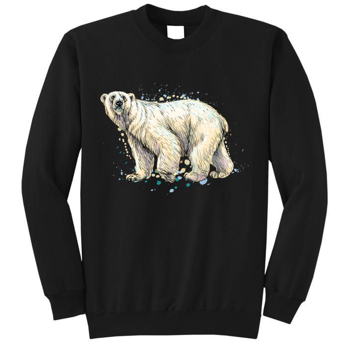 Abstract Polar Bear From A Splash Tall Sweatshirt