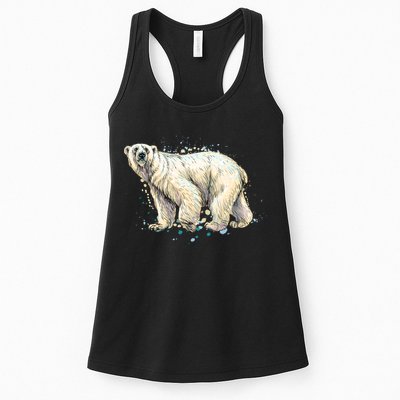 Abstract Polar Bear From A Splash Womens Tank Top