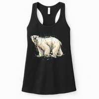 Abstract Polar Bear From A Splash Womens Tank Top