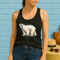 Abstract Polar Bear From A Splash Womens Tank Top