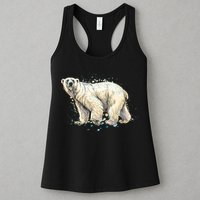 Abstract Polar Bear From A Splash Womens Tank Top