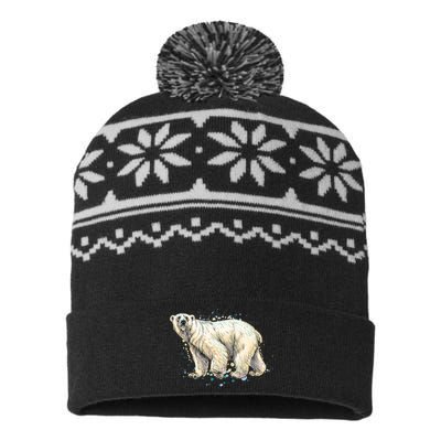 Abstract Polar Bear From A Splash USA-Made Snowflake Beanie