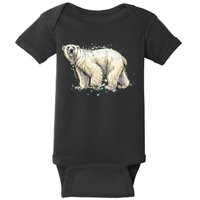 Abstract Polar Bear From A Splash Baby Bodysuit