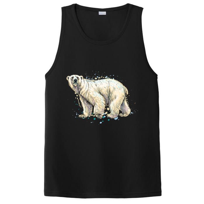 Abstract Polar Bear From A Splash PosiCharge Competitor Tank