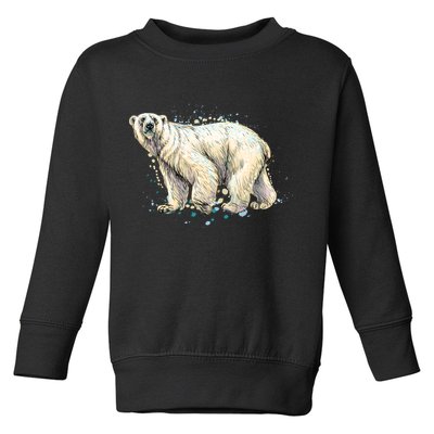Abstract Polar Bear From A Splash Toddler Sweatshirt