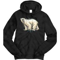 Abstract Polar Bear From A Splash Tie Dye Hoodie