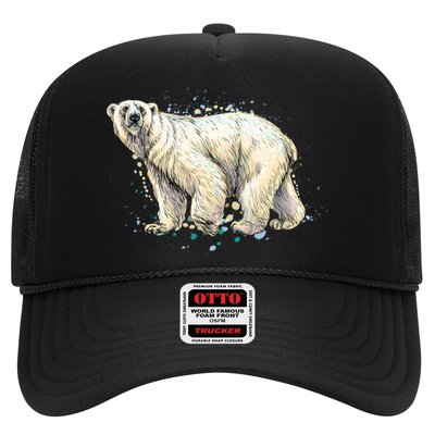 Abstract Polar Bear From A Splash Trucker Hat