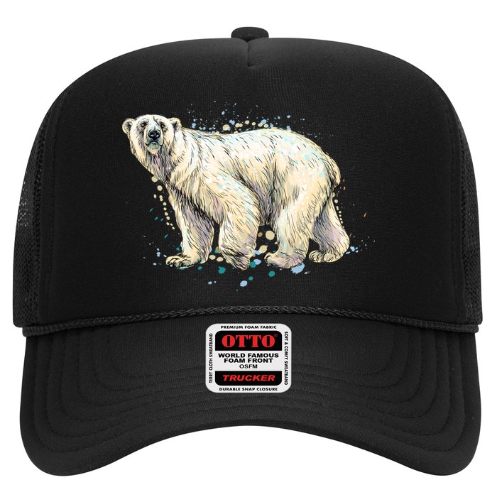 Abstract Polar Bear From A Splash Trucker Hat