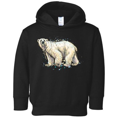 Abstract Polar Bear From A Splash Toddler Hoodie