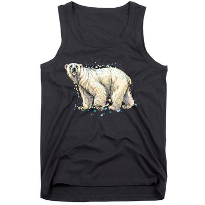Abstract Polar Bear From A Splash Tank Top