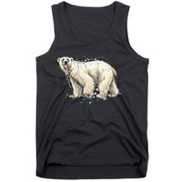 Abstract Polar Bear From A Splash Tank Top